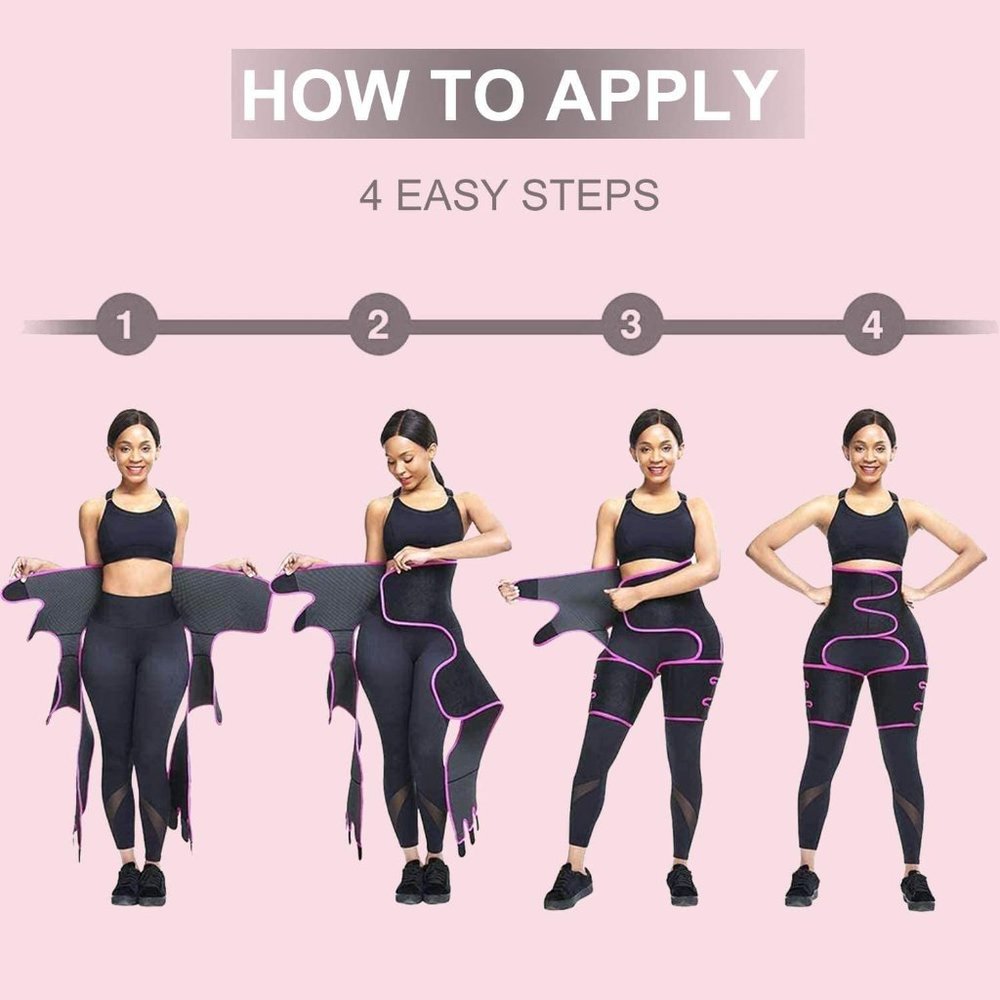 Waist Trainer 3 in 1 Waist Thigh Trimmer and Weight Loss - Picture 3 of 7